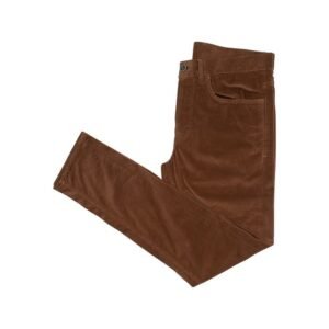 ISAIA NAPOLI - IT 48 - Brown 5 Pockets Pant Corduroy Cotton Slim Straight - Trousers - New with tags