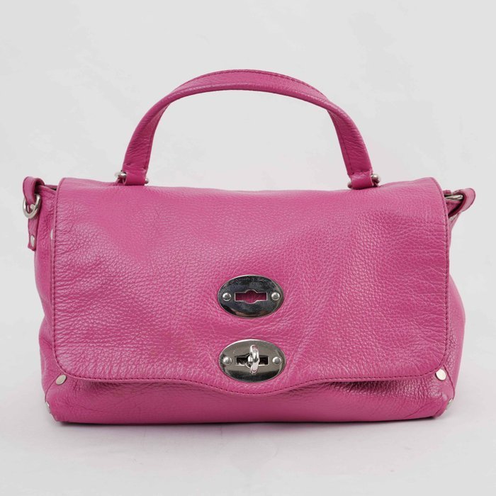 Zanellato - Postina Pink Grained Leather Handbag / Shoulder Bag Silver-Tone Hardware Made in Italy - Handbag - Image 2
