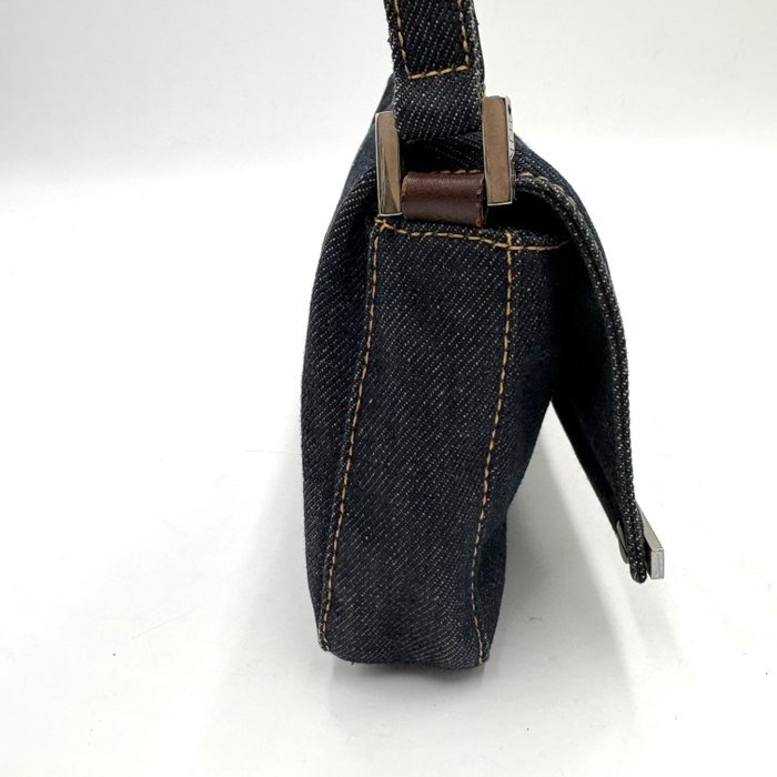 Fendi - Mamma Baguette Denim Silver Plate - Shoulder bag - Image 5