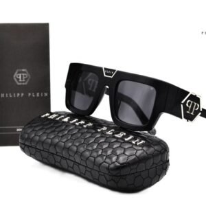Philipp Plein - PLEIN GLOOM SPP092 - Exclusive Acetate & Silver Design with Logo - *New* - Sunglasses