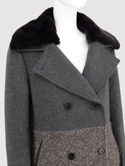 Etro - M/L - Wool, Leather, Rabbit Fur - Coat - Image 8
