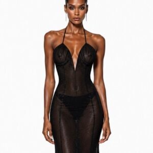Tom Ford – Bustier Sheer Evening Dress –SS24 Show Sample – Size S/M - Occasion dress