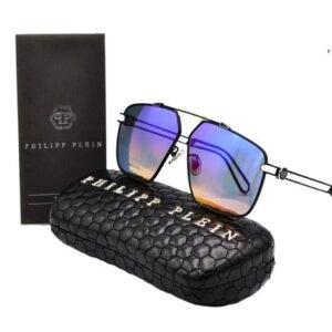 Philipp Plein - Silver Plein Seventies SPP049 - TITANIUM Design - Exclusive Purple Mirrored Lenses - *New* - Sunglasses