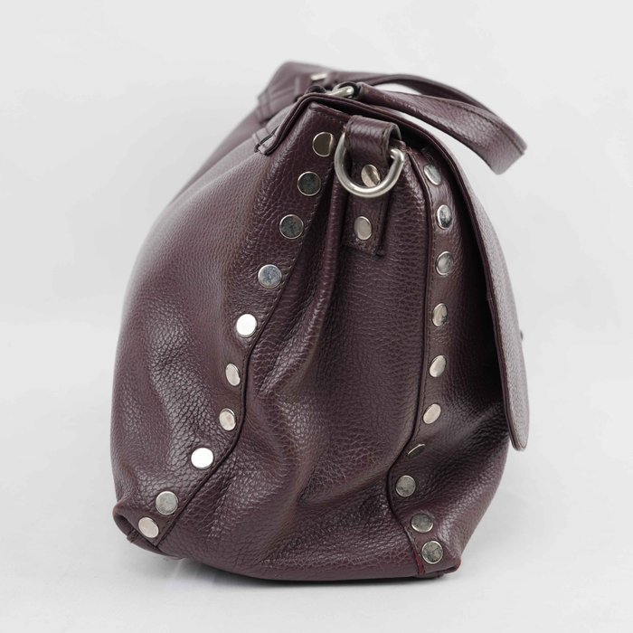 Zanellato - Postina Anni 50 Burgundy Grained Leather Handbag Shoulder Bag Silver-Tone Hardware Made in Italy - Handbag - Image 6