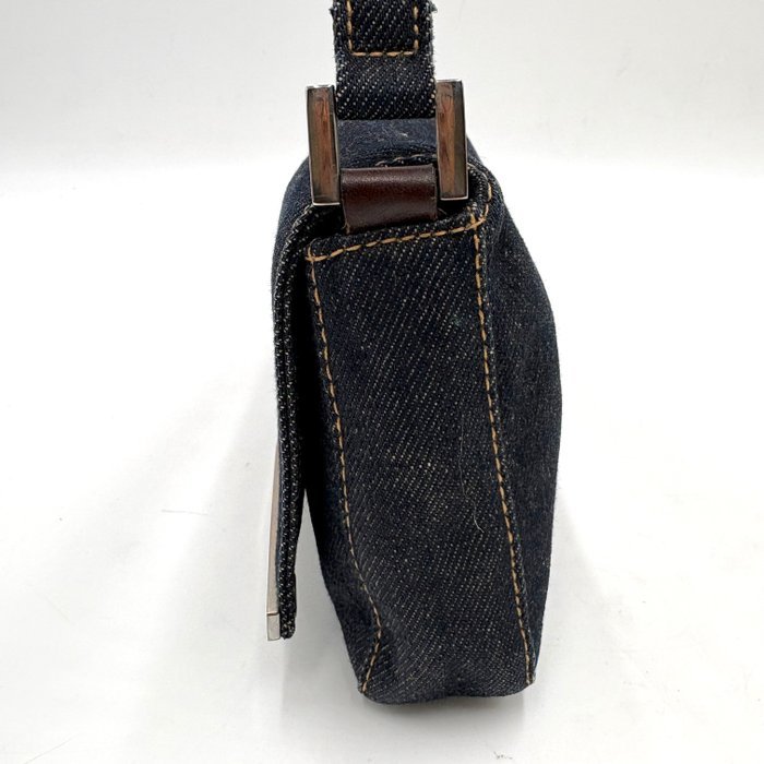 Fendi - Mamma Baguette Denim Silver Plate - Shoulder bag - Image 4