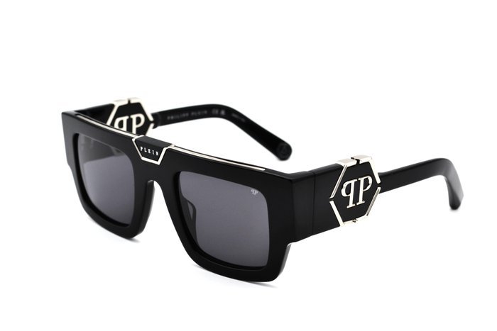 Philipp Plein - PLEIN GLOOM SPP092 - Exclusive Acetate & Silver Design with Logo - *New* - Sunglasses - Image 2