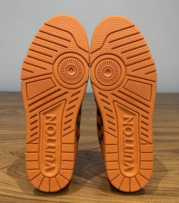 Louis Vuitton - LV Trainer Damier Pop Orange - Sneakers - Size: EU 43 - Image 8