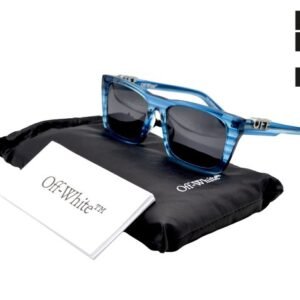 Off White - ALBANY - Made in Italy - "OFF Acetate" Silver Metal - Blue Carey Acetate Design - *New Sunglasses* - Sunglasses