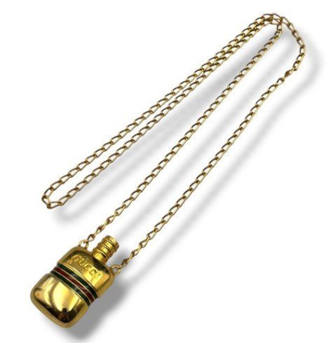Gucci - Gold-tone metal and enamel - Necklace - Perfume Bottle Pendant - Image 7