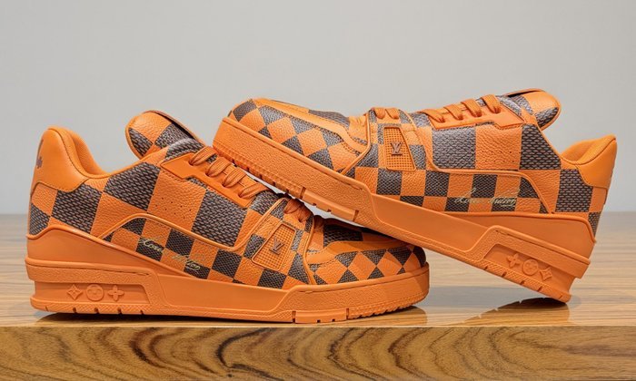 Louis Vuitton - LV Trainer Damier Pop Orange - Sneakers - Size: EU 43 - Image 5