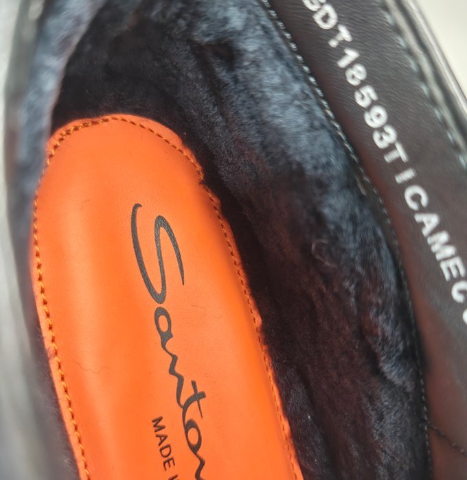 Santoni-UK6.5-With real Fur - Loafers - Size: EU 40 - New in box - Image 3