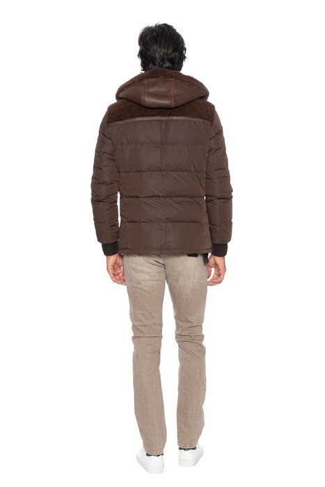 HETTABRETZ for TESTONI - 58 IT - Brown Jacket Coat Puffer Goose Down + Shearling - Coat - New with tags - Image 6