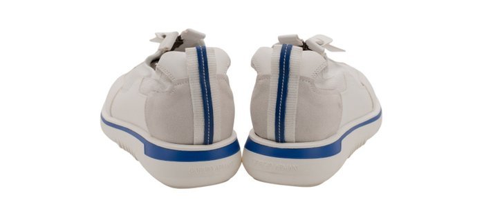 GIORGIO ARMANI - 7 UK - 41 IT - Shoes Sneakers White Zip-Up Low-Top Leather - Loafers - Size: EU 41 - New in box - Image 6