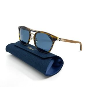 Chopard - *NEW* - Brown Acetate & Gold Metal & Wood - Blue Polarized Lenses - Sunglasses