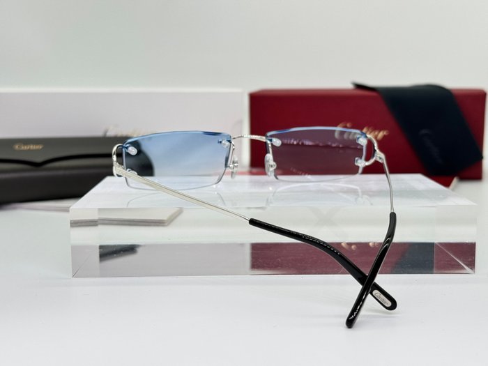 Cartier - Piccadilly Silver Gold Planted 18k Cut Lenses - Sunglasses - Image 6