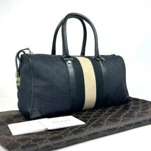 Gucci - GG Handbag Boston Bag Canvas Leather - Handbag