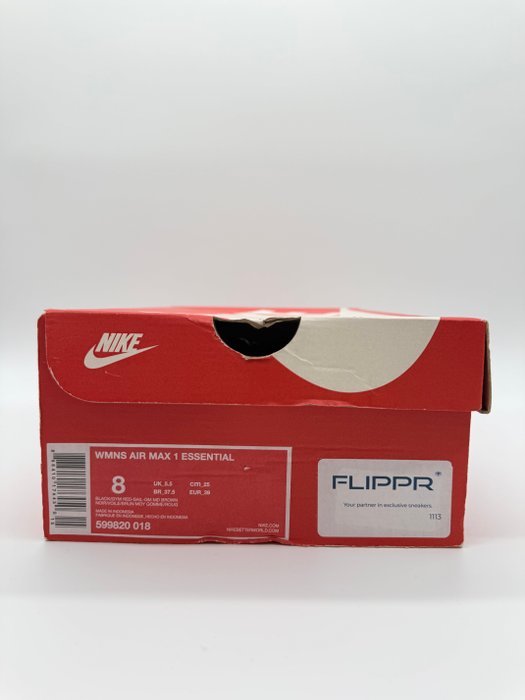 Nike - Nike Air Max 1 Red Black Sail - Sneakers - Size: EU 39 - Image 6