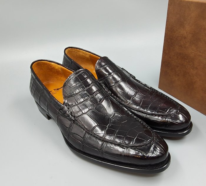 Mauro Volponi-Crocodile-UK10.5 - Loafers - Size: EU 44.5 - New in box