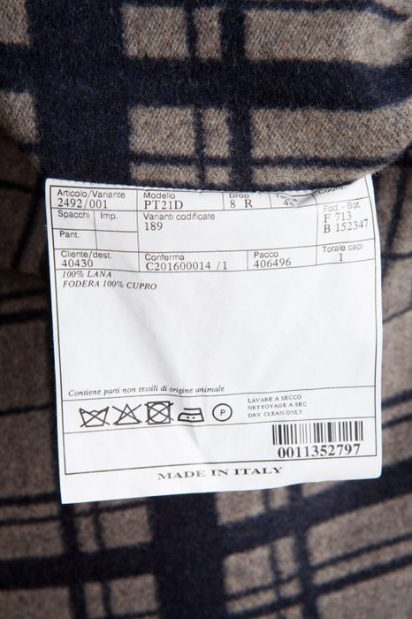 BELVEST Check Gray Blue Wool Overcoat Coat - 48 IT - Coat - New with tags - Image 8