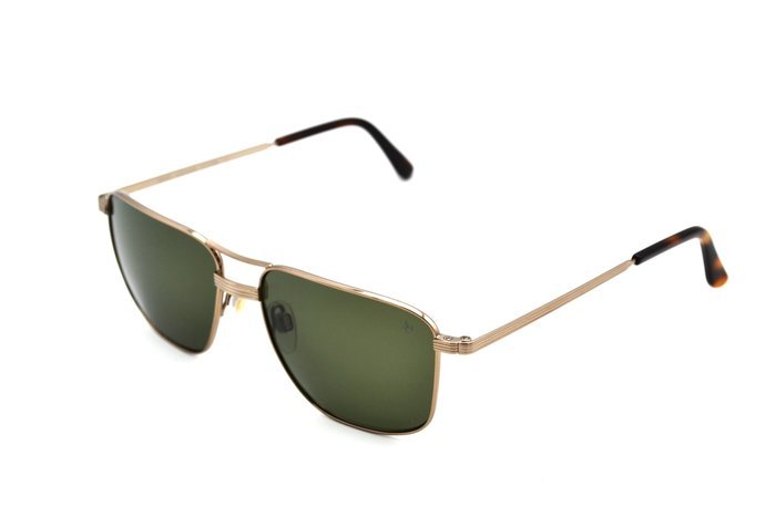 Other brand - American Optical - AIRMAN Light Bronce - Green Lenses - Classic Rectangular Design *New* - Sunglasses - Image 2