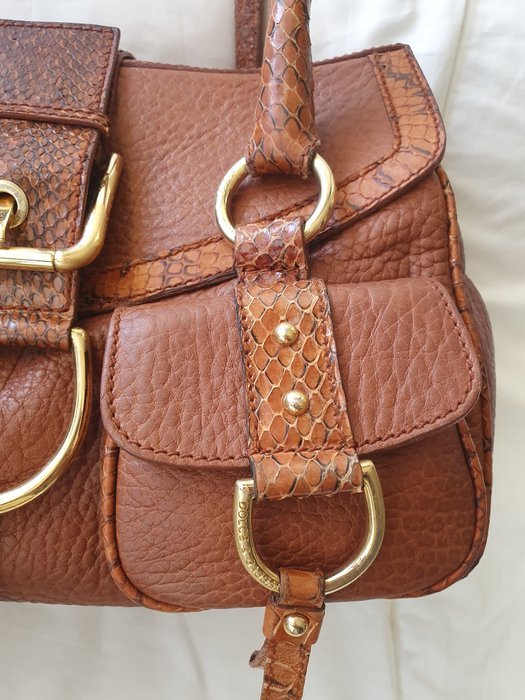 Dolce & Gabbana - 2000s Leather & Python Shoulder Bag - Shoulder bag - Image 6
