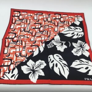 Prada - Art déco floral /55 cm -55cm - Scarf