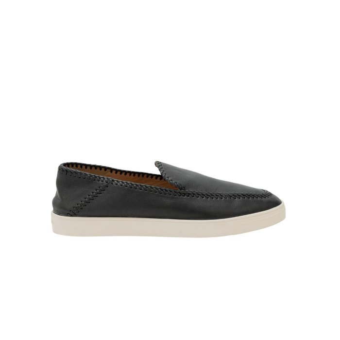 GIORGIO ARMANI - 10 UK - 44 IT - Slip on Sneakers Black Calf Leather - Loafers - Size: EU 44 - New in box