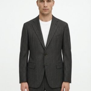 CARUSO - 50 IT - Grey Pinstripe Suit Wool Silk Cashmere Made Italy - Men's suit - New with tags