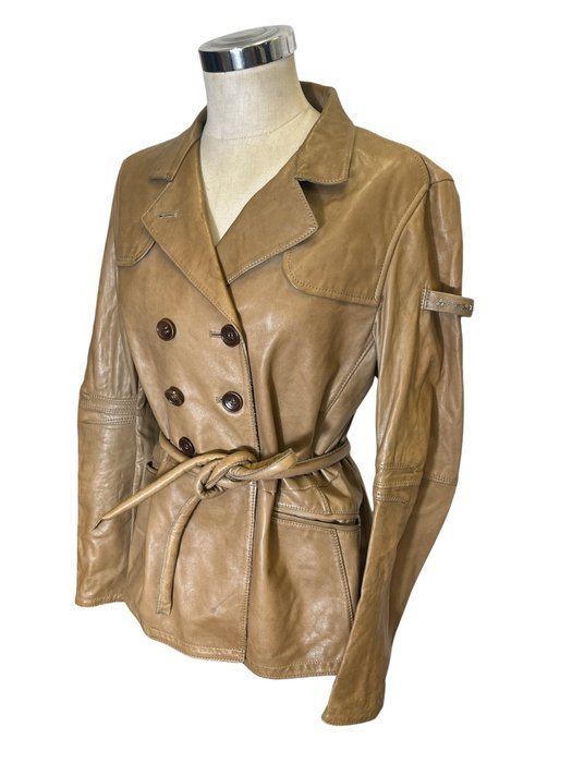 PEUTEREY Glamour Jacket Coat Genuine 100% Leather Exclusive Chic Collection Tg. M - Slim Fit - Coat - Image 3