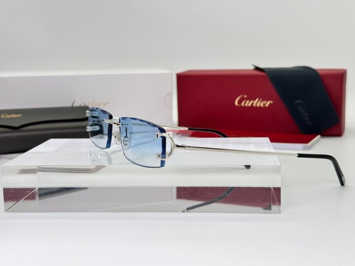 Cartier - Piccadilly Silver Gold Planted 18k Cut Lenses - Sunglasses - Image 3