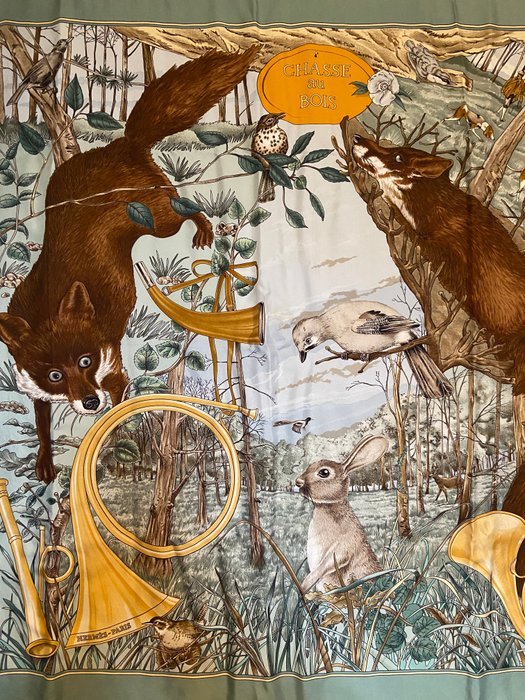 Hermès - " Chasse Au Bois" par Carl de Parcevaux 1995 - Scarf