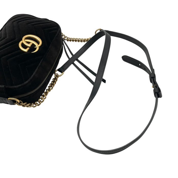 Gucci - Gucci GG Marmont Small Velvet Camera Bag - Shoulder bag - Image 5