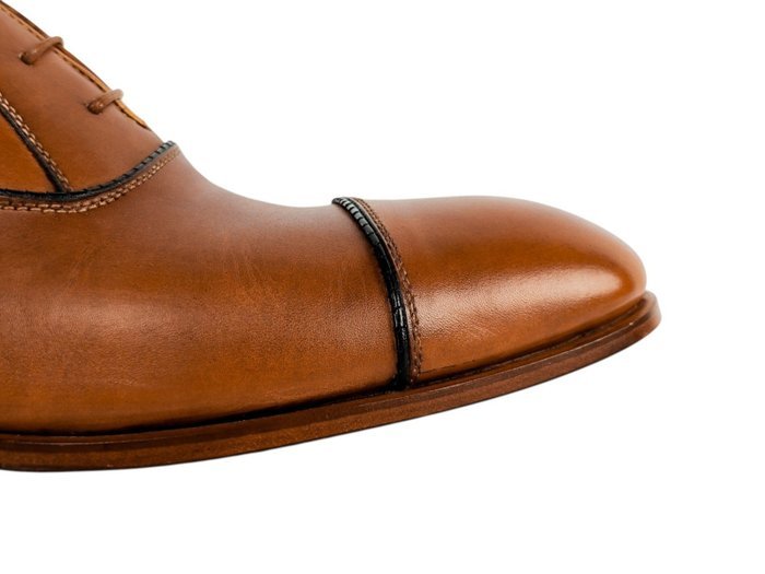 TESTONI - 8 UK - 42 IT - 1929 "Iseo" Oxford Shoes Goodyear Welted Caramel - Lace-up shoes - Size: EU 42 - New in box - Image 5