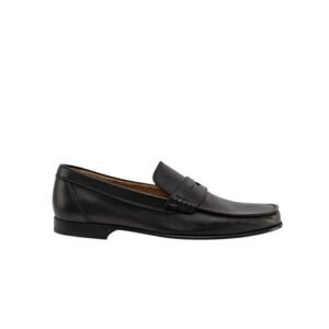TESTONI - 8.5 UK - 42.5 IT - "Bracciano" Unlined Loafer Shoes Soft Delavè Calf Black - Loafers - Size: EU 42.5 - New in box