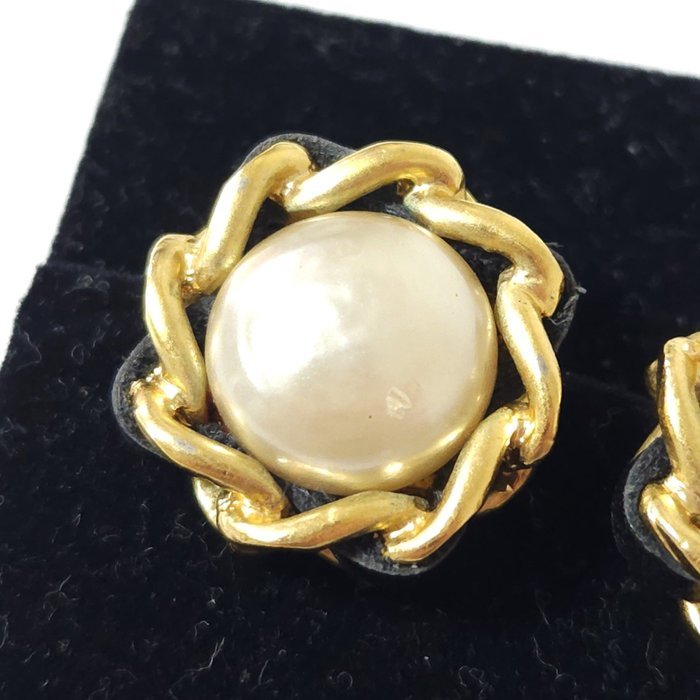 Chanel - Gold-plated, Leather - Earrings - Image 2