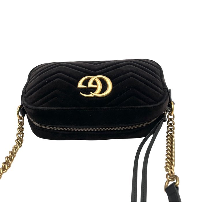 Gucci - Gucci GG Marmont Small Velvet Camera Bag - Shoulder bag - Image 8