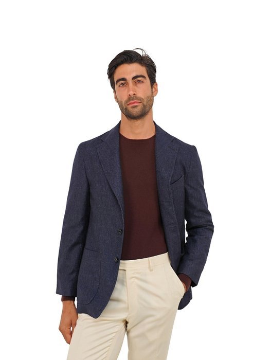 RUBINACCI NAPOLI - 50 IT - Blue Unlined Jacket Blazer 100% Cashmere Made in Napoli - Blazer - New with tags - Image 2