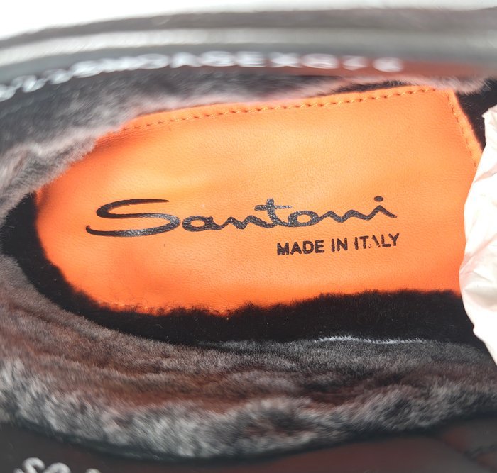 Santoni-UK5.5-With real Fur - Loafers - New in box - Image 7