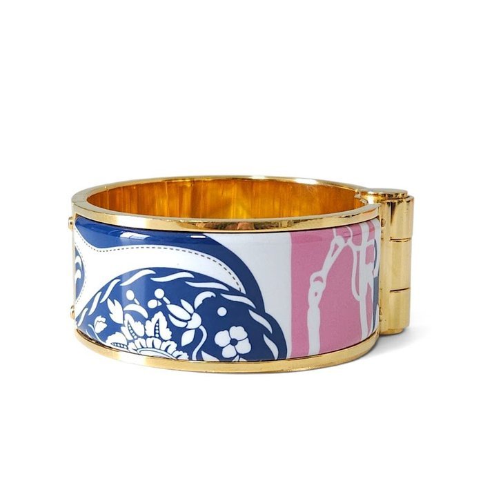 Hermès - Gold-plated, Enamel - Bangle - Image 5