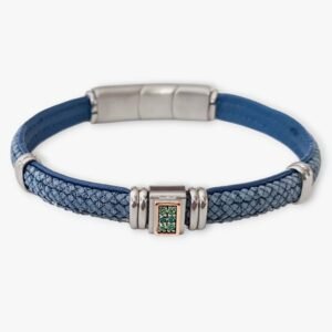 Other brand - Emerald - 18 kt. - Steel, Rose gold - Bracelet - Artisanal