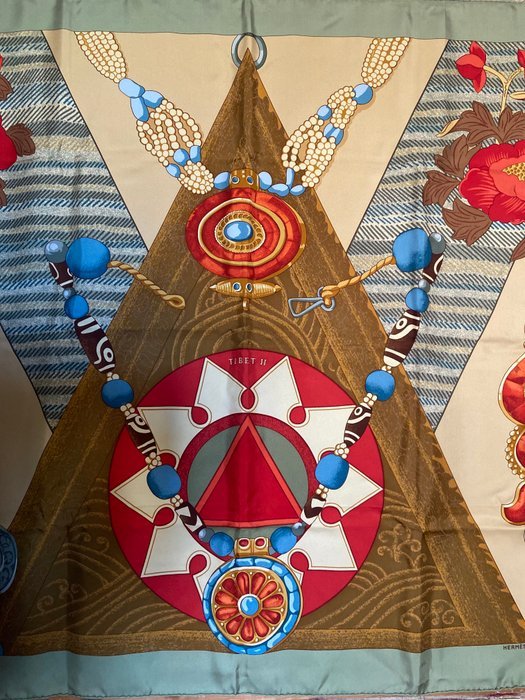 Hermès - « Tibet II » par Cathy Latham 2002, jamais réédité - Scarf - Image 8