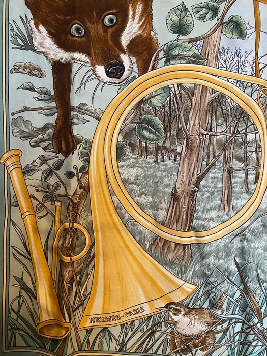 Hermès - " Chasse Au Bois" par Carl de Parcevaux 1995 - Scarf - Image 2