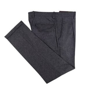 SANTANIELLO - 48 IT - Dress Pant Blue Wool Silk Linen Blend Slim Fit - Trousers - New with tags