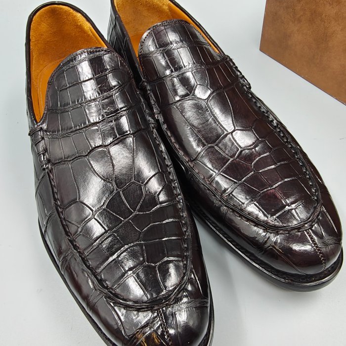 Mauro Volponi-Crocodile-UK10.5 - Loafers - Size: EU 44.5 - New in box - Image 4
