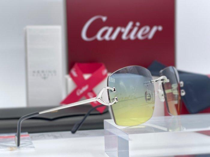 Cartier - New Piccadilly Silver Gold Planted 18k (No Customs Duties) - Sunglasses - Image 5