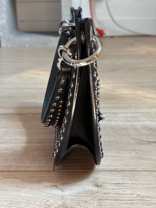 Jimmy Choo - VARENNE HOBO S – BLACK & RED STUDDED LEATHER - Handbag - Image 7
