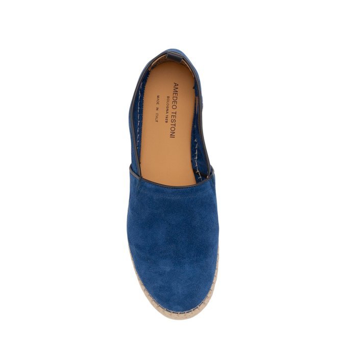 TESTONI - 10 UK - 44 IT - "Capri" Espadrillas Unlined Suede Sea - Loafers - Size: EU 44 - New in box - Image 4