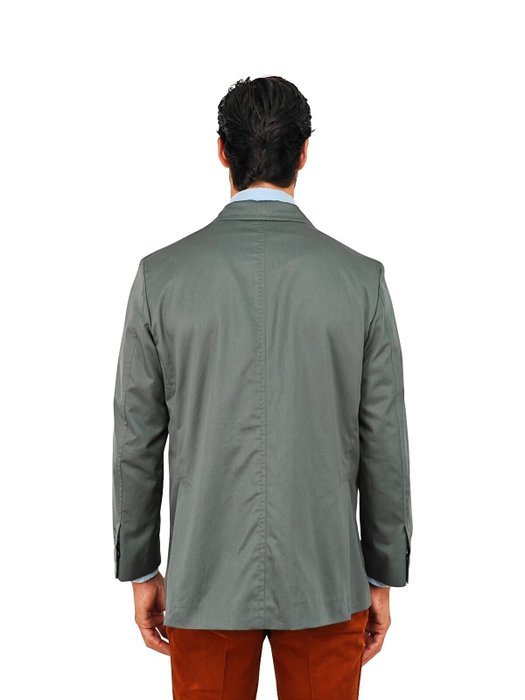RUBINACCI NAPOLI - 50 IT - Green Off Single Breasted Jacket Cotton - Blazer - New with tags - Image 3