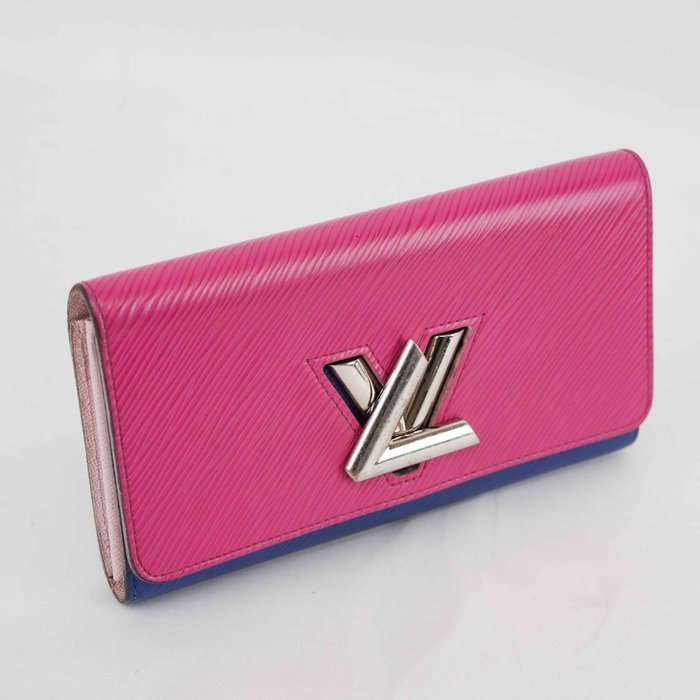 Louis Vuitton - Twist Epi Leather Long Wallet Pink Blue Silver Hardware Made in France - Wallet - Image 3