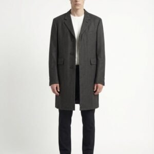BROOKS BROTHERS Dark Gray Wool Classic Overcoat Made in Italy - Hand-Sewn Edition – 48 IT - Coat - New with tags